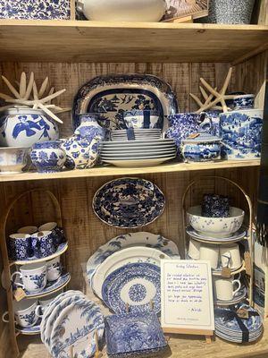 blue and white vintage collection