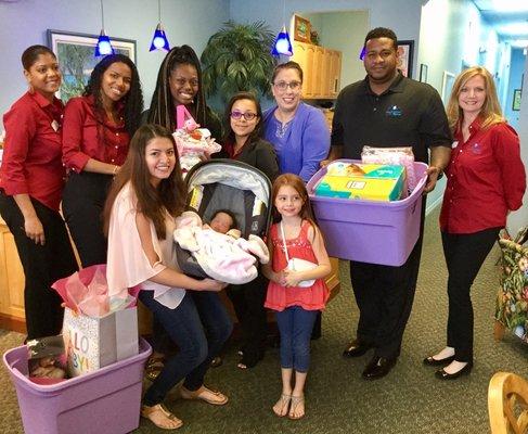 Our baby shower gift to one of our precious patients and her new baby!