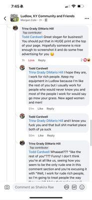 Evidence of Todd being nasty and hateful to commenters