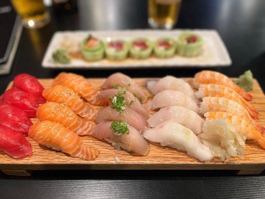 20 pcs chef's choice (tuna, salmon, albacore, escolar, shrimp)