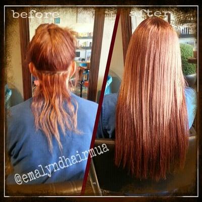 Extensions beaded sew in