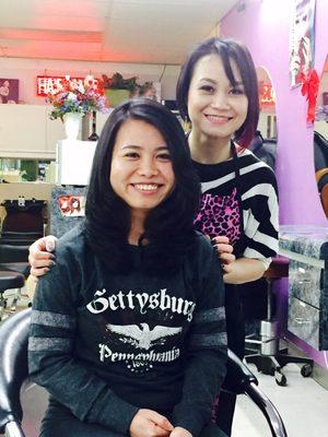 This is Vy! She is an amazing hair stylist.