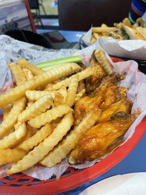 Wings and fries