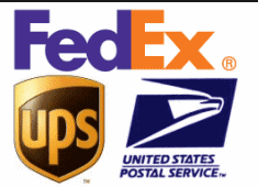 Our shipping services utilize FedEx, UPS, and USPS