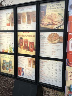 Drive Thru menu