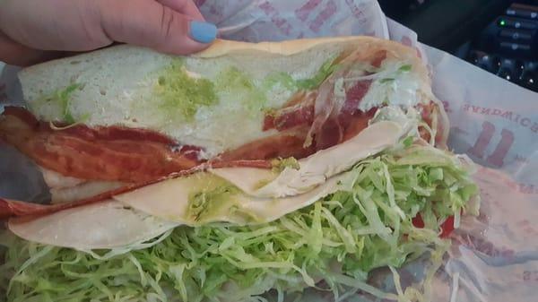 This is what Jimmy John's deems to be 80 cents worth of avocado spread.