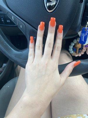 Perfect fall pumpkin nails