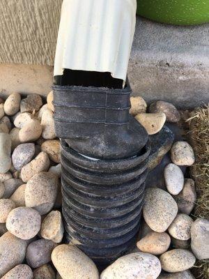 Drain pipe improperly done