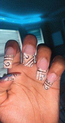 French Bandana nails