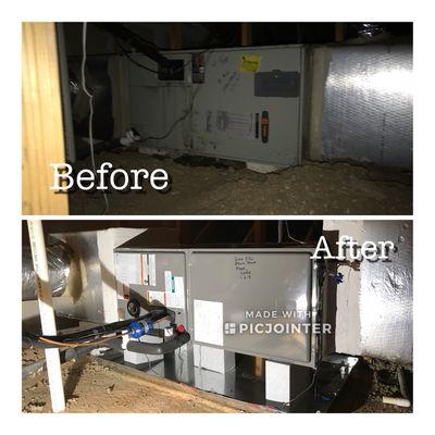 System change out Air handler before and after