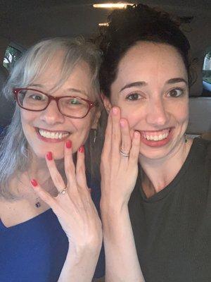 Mother's Day celebration, getting our nails done