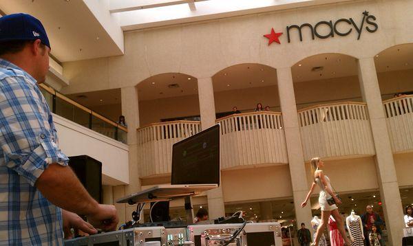 Fashion show DJ in Macy*s Court