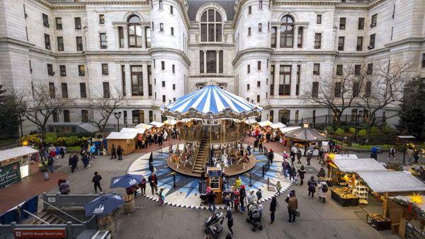 The amazing double decker carousel invites young and old for a ride!