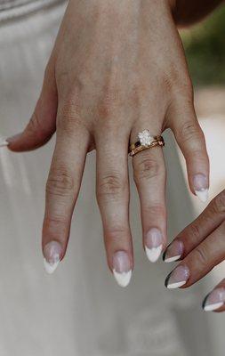 My wedding nails and bridesmaids nails!!