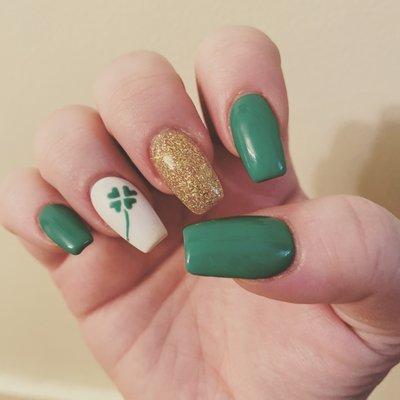 St Patrick's day nails by Lona.