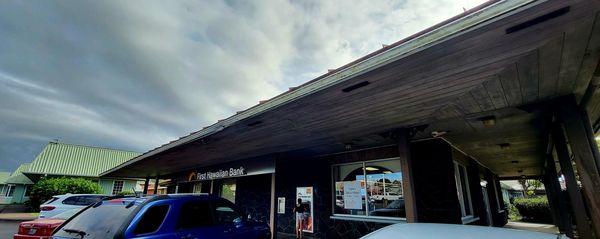 First Hawaiian Bank (Kamuela Branch) has an ATM facing the parking lot area.