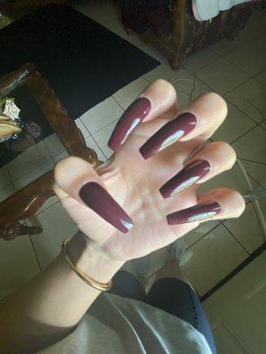 Dark maroon!