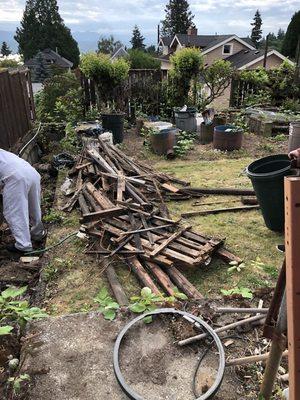 Yard waste, wood, miscellaneous items