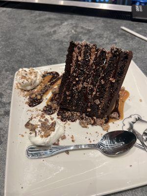 7 layer chocolate whiskey cake