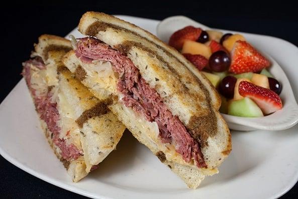 Rueben with Fruit salad