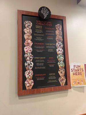 Signature creation menu