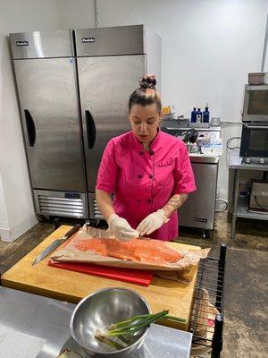 Salmon prep