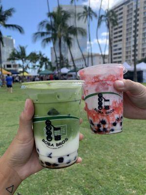 matcha ($6) & lady bug ($5)