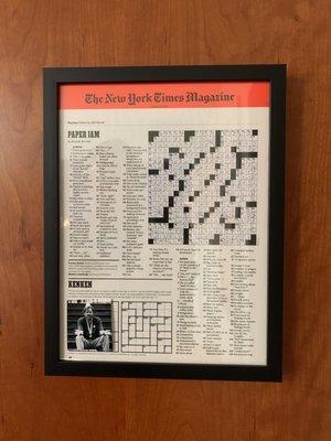 A friend passed away and was a big fan of the Crossword. Which we framed & gave away several as gifts at JT's memorial!