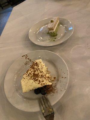 Tiramisu and pistachio cake are made in house and DELICIOUS!