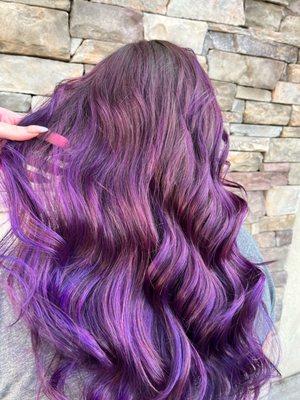 Purple balayage