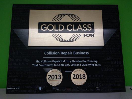 Gold Class 6 years straight!