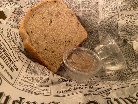 Rye Bread, Horseradish sauce and vinegar