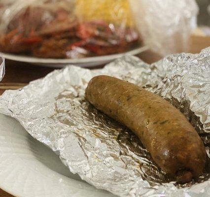 Boudin is made in Louisiana. Comes from Billy's in Scott. The BEST! Laissez le bon temps rouler! Woohoo! Great balls of Fire!! :)...