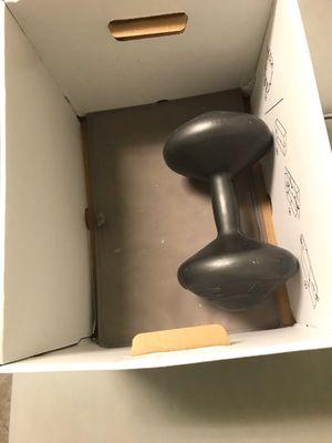 Weights placed in card board box