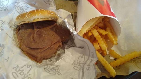 Double Roast and Crinkle Cut Fries.