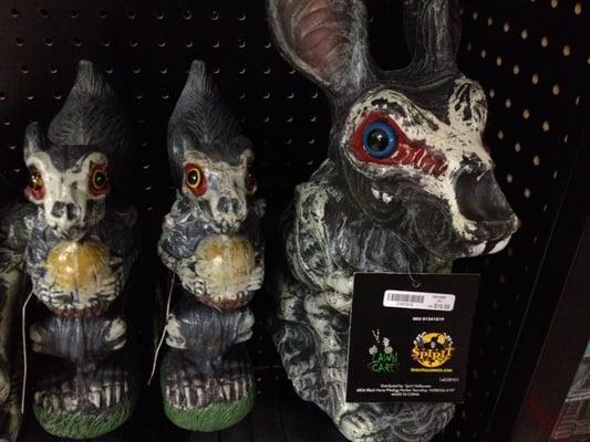 Zombie lawn animals (squirrels and bunnies)