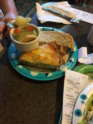 Chicken pot pie soup and Broccoli Ham And Cheese Quiche