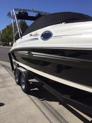 Another happy customer with a polished and waxed 240 sundeck!