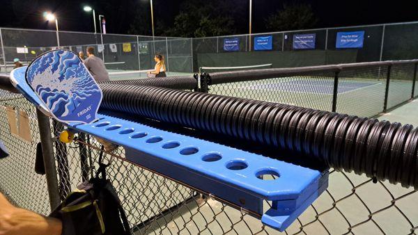 Paddle rack for 12 pickleball paddles