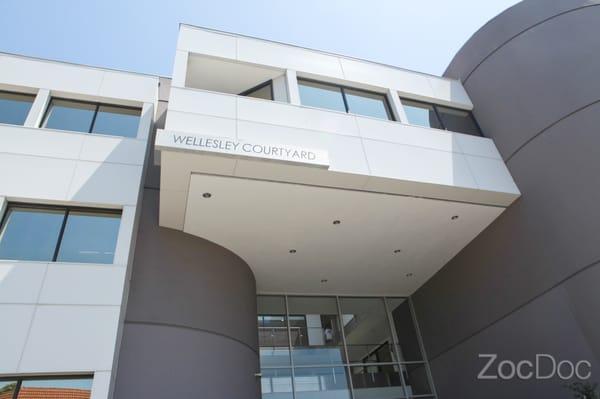 Main Entrance to the building off Santa Monica Blvd.