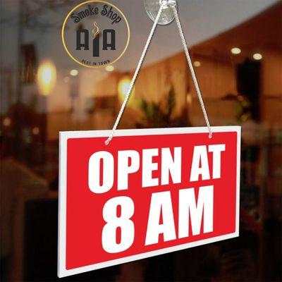 Open at 8 Am