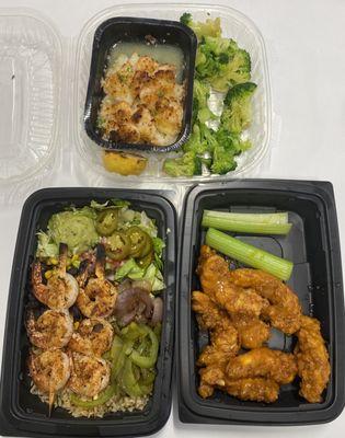 Seafood Trio Shrimp Fajitas Boneless Wings