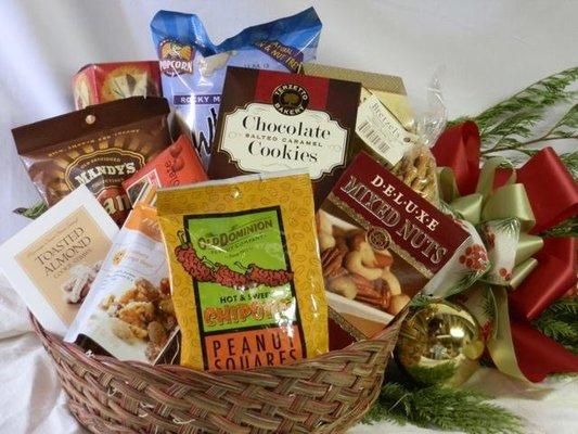 Custom food edible gift basket