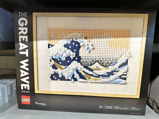 Great wave lego wall art