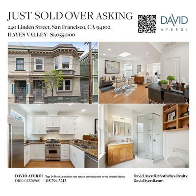 JUST SOLD! Seller Representation! 240 Linden Street, San Francisco