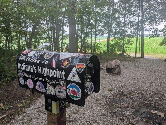 Hoosier Hill, the highest point in Indiana