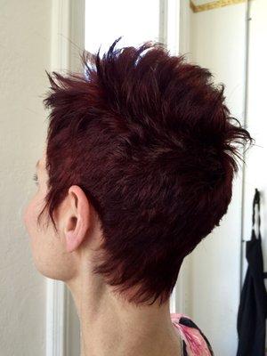 Red Tone Short Haircut