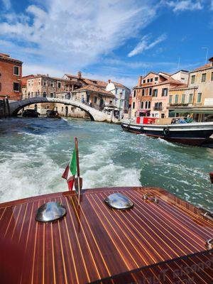 Water taxi in Venice, Italy