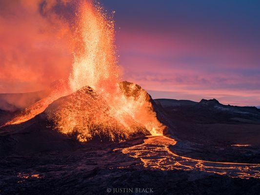 Eruption in Iceland. Photo © Justin Black