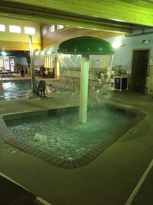 Kiddie pool with waterfall feature